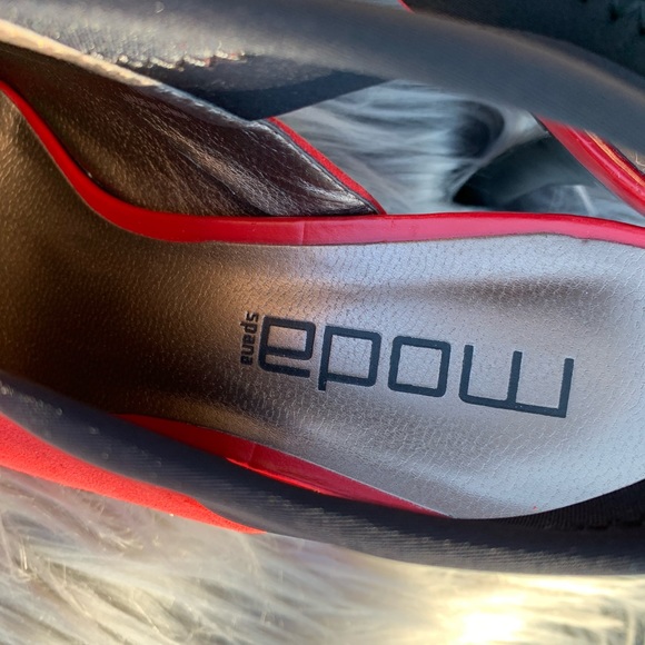 Moda Red Suede Slingback heels Size 7 1/2 - Picture 5 of 5